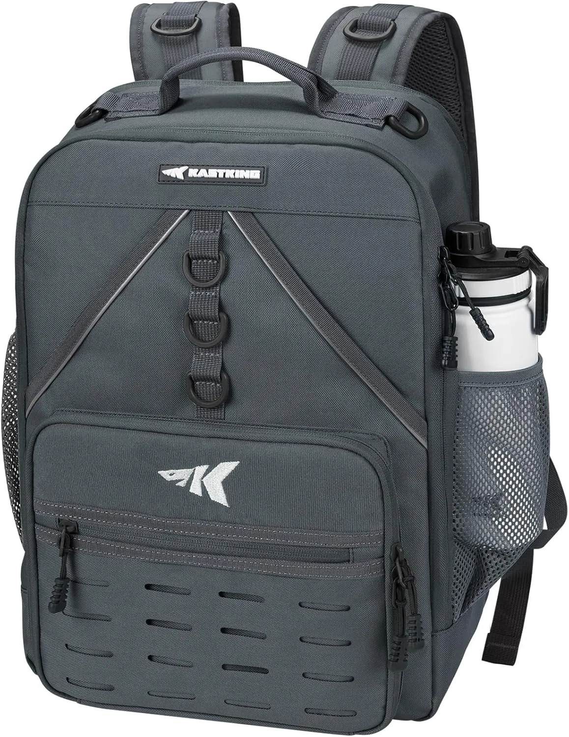 KastKing Karryall Medium Fishing Tackle Daily Backpack, Large Storage Water-resistant Fishing Bag Store Gear and Equipment