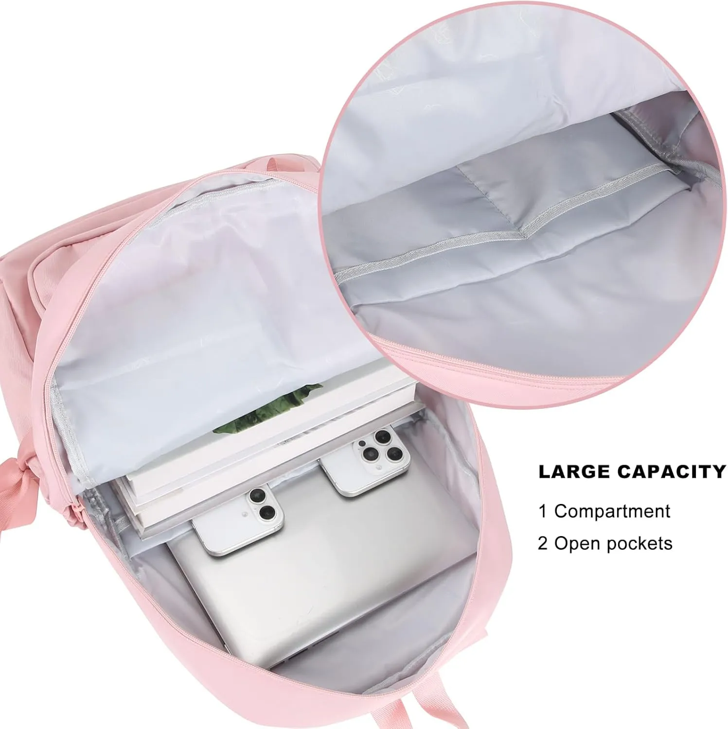 Kawaii Coquette Backpack with Bows for Teen Girls School Bookbag Aesthetic Dance Bag