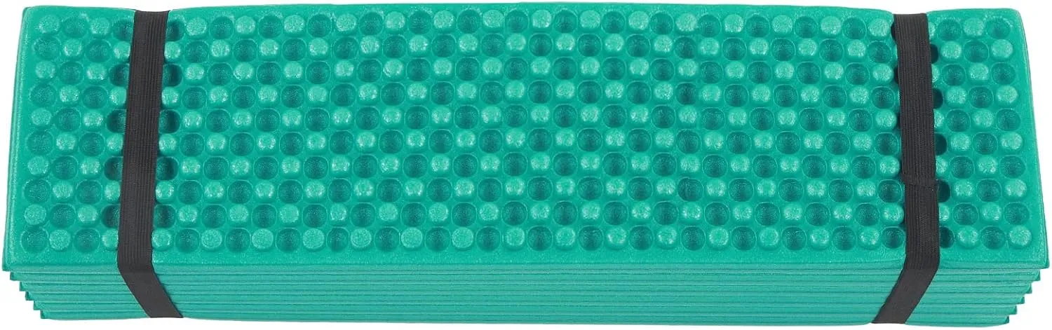 Keenso Thick Egg Crate Sleeping Pad, Foldable Foam Sleep Mat for Camping, Durable Sponge Mat for Snowy Mountains, Rivers, and Fields