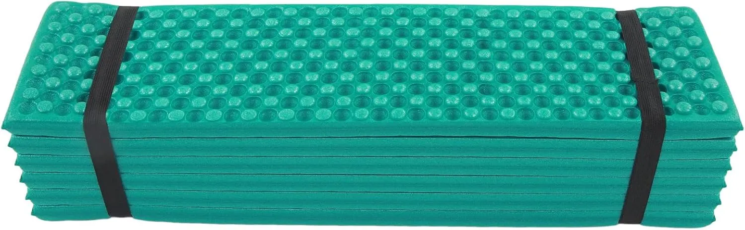 Keenso Thick Egg Crate Sleeping Pad, Foldable Foam Sleep Mat for Camping, Durable Sponge Mat for Snowy Mountains, Rivers, and Fields