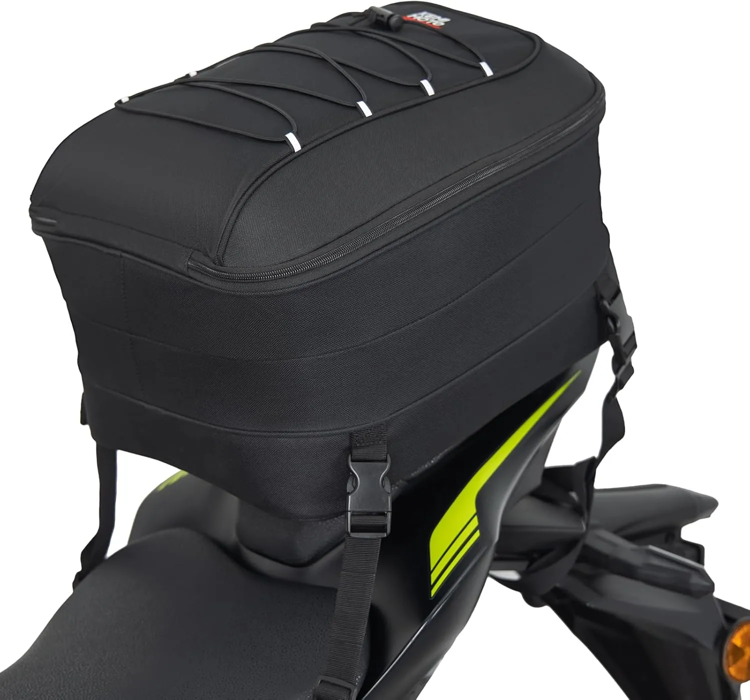KEMIMOTO Motorcycle Tail Bag, Dual Use Motorbike Helmet Bag Luggage Backpack with 6 Straps, Expandable Storage 22L-30L