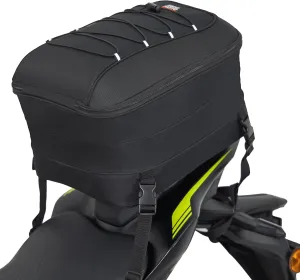 KEMIMOTO Motorcycle Tail Bag, Dual Use Motorbike Helmet Bag Luggage Backpack with 6 Straps, Expandable Storage 22L-30L