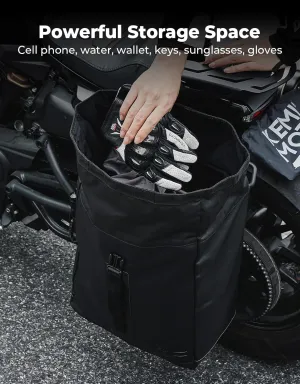 KEMIMOTO Side Bag PU Leather with Bracket Motorcycle Left Side Solo Bag Compatible with Sportster S RH1250 2021 2022 2023 2024 2025