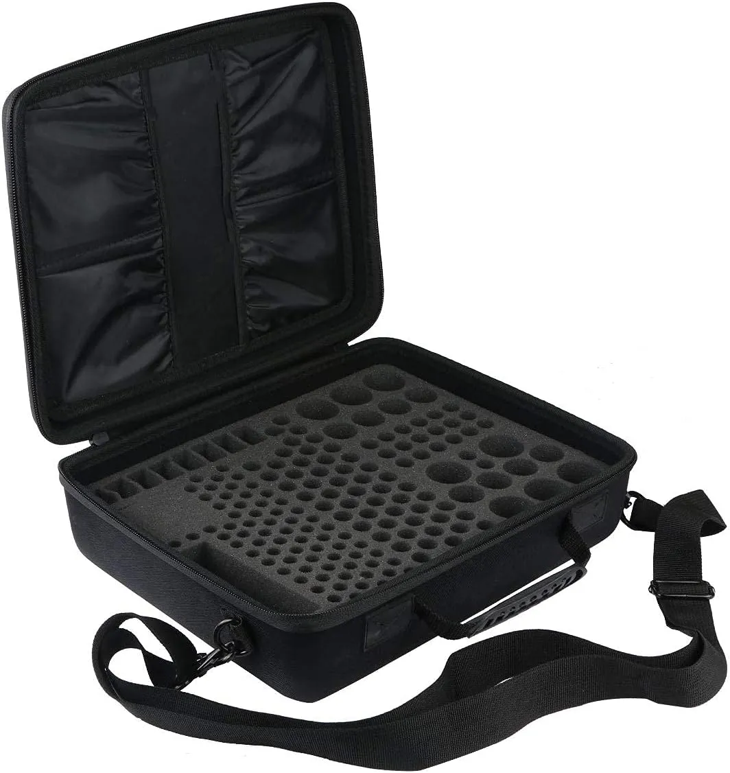 khanka Hard Battery Organizer Storage Box, Carrying Case Bag Holder - Holds 180 Batteries AA AAA C D 3V 9V with Battery Tester (Batteries are Not Included)