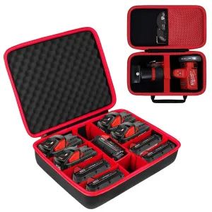 khanka Hard Case for Milwaukee M12 M18 18V Battery and Charger   Hard Case for Milwaukee 12V Cordless Cut-Off Tool