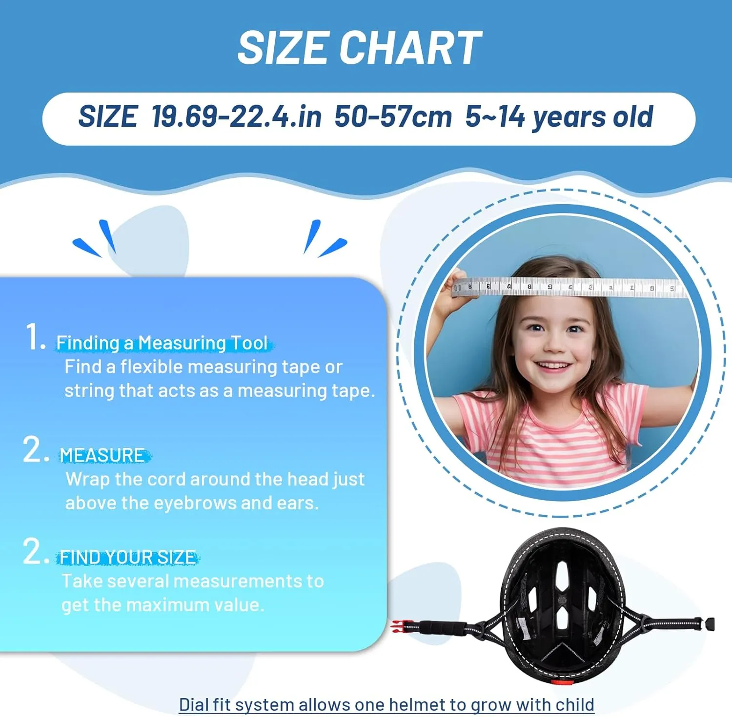 Kids Bike Helmet for Boys & Girls Ages 3-5-8-14,Lightweight Adjustable Bicycle Helmet with Visor & Reflective Strap，CPSC Certified for Cycling, Skating, Scooters, from Toddler to Youth，2 Sizes