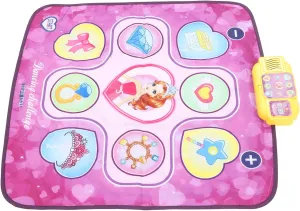 Kids Dance Mat, Foldable Improve Hand and Foot Coordination Electronic Dancing Pad for Music Lovers, Made of Safe Polyester Material