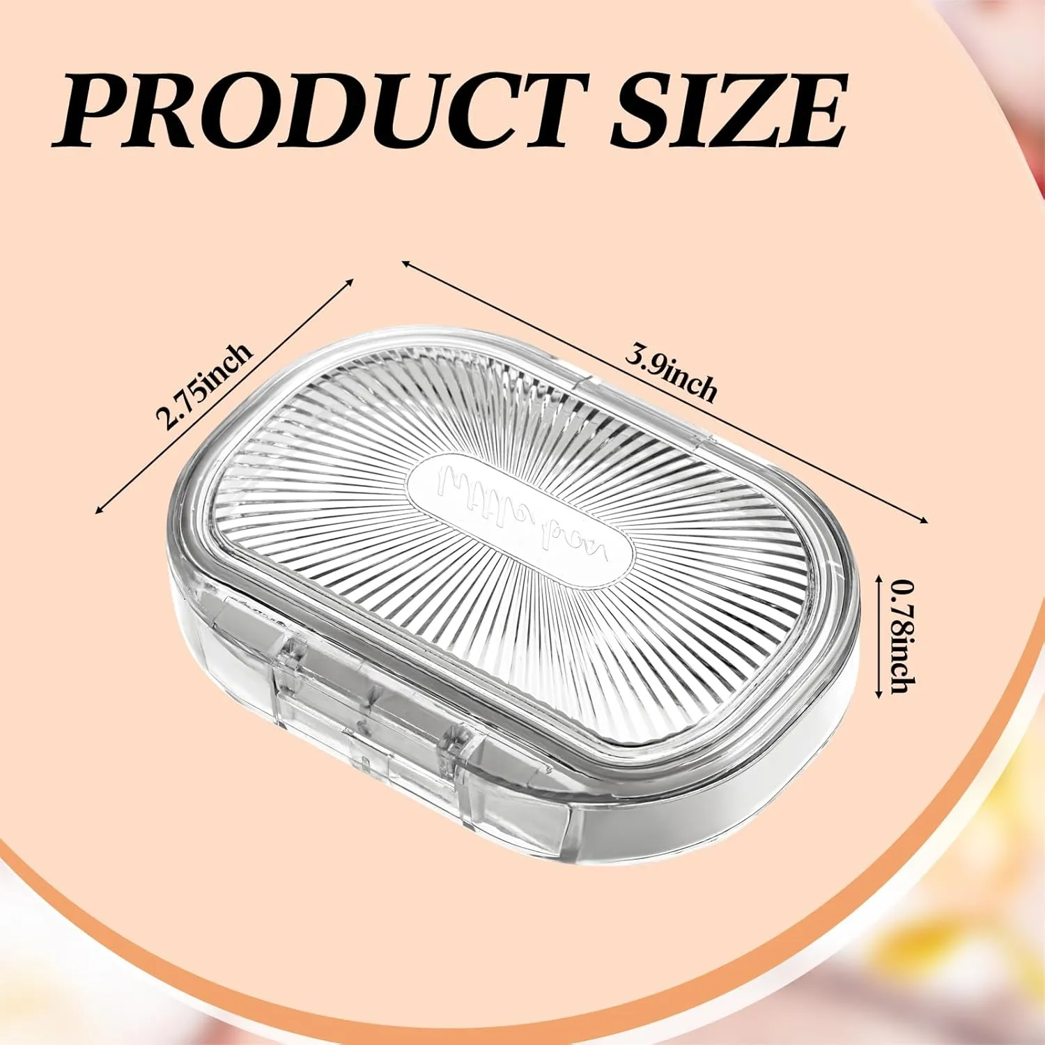 Kigley 4 Pcs Hair Tie Container Small Portable Travel Cotton Swab Holder Flosser Dispenser with Lid Plastic Box Beads Storage Containers for Small Items, 3.94 x 2.76 Inch (White)