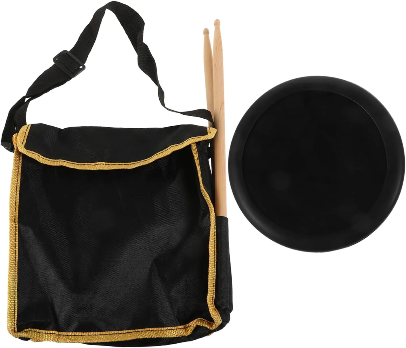 Kisangel Beginner Drum Pad Kit 8-inch Silent Drum Pad Storage Bag and Drumsticks Enhance Your Drumming Skills Anywhere