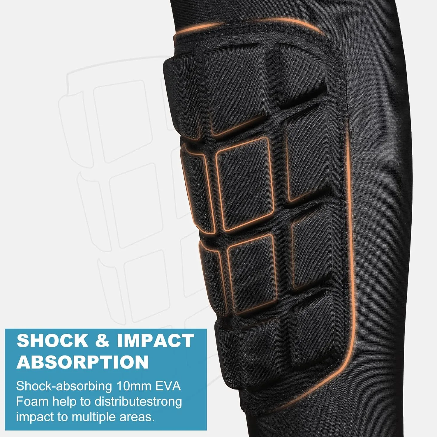 Knee Pad Protective Calf Shin Guards For Adult Youth Leg Compression Sleeve Pad For Football Basketball Volleyball Soccer Protective Gear Calf Support Cuff With Anti-Slip Strip (2 Pack)