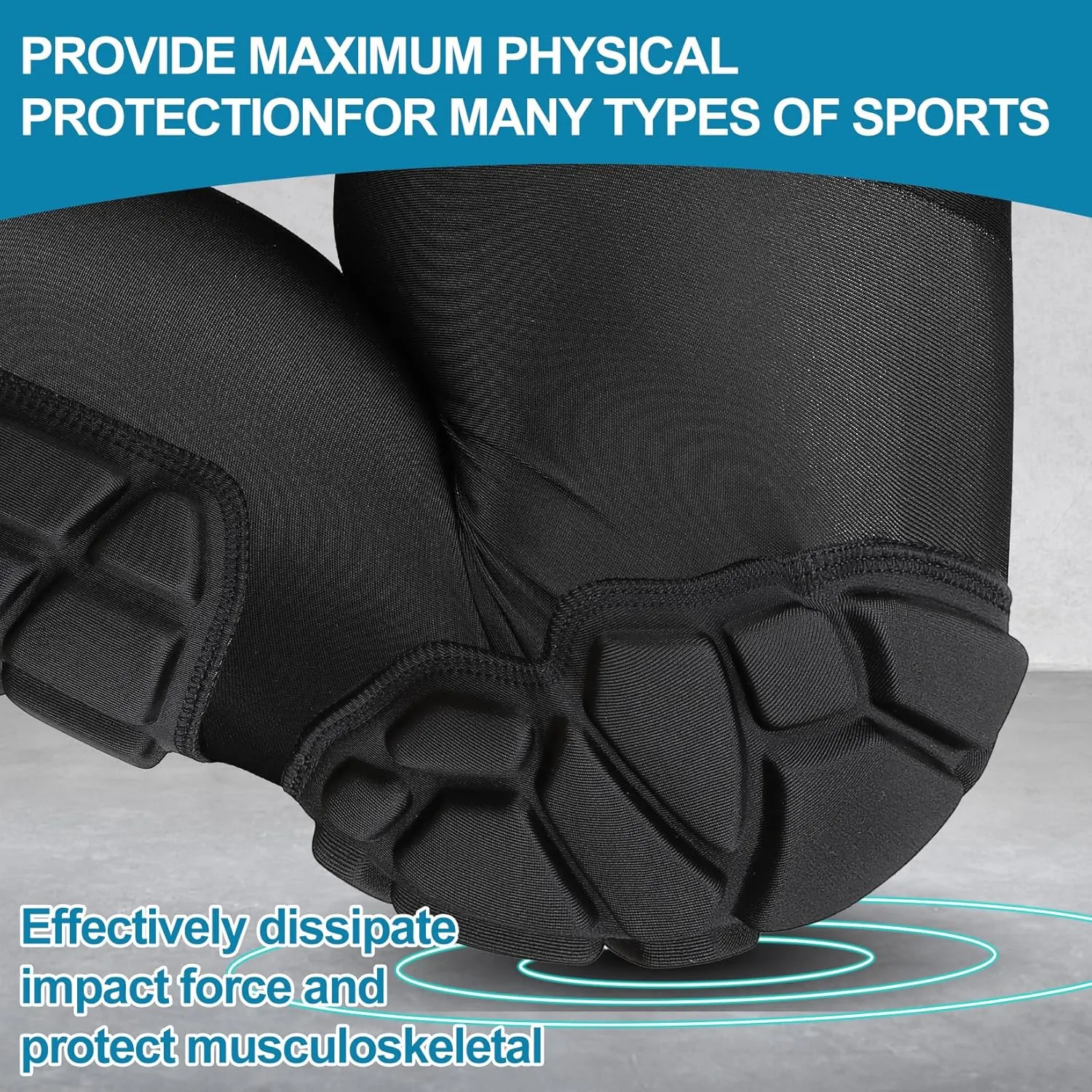 Knee Pad Protective Calf Shin Guards For Adult Youth Leg Compression Sleeve Pad For Football Basketball Volleyball Soccer Protective Gear Calf Support Cuff With Anti-Slip Strip (2 Pack)