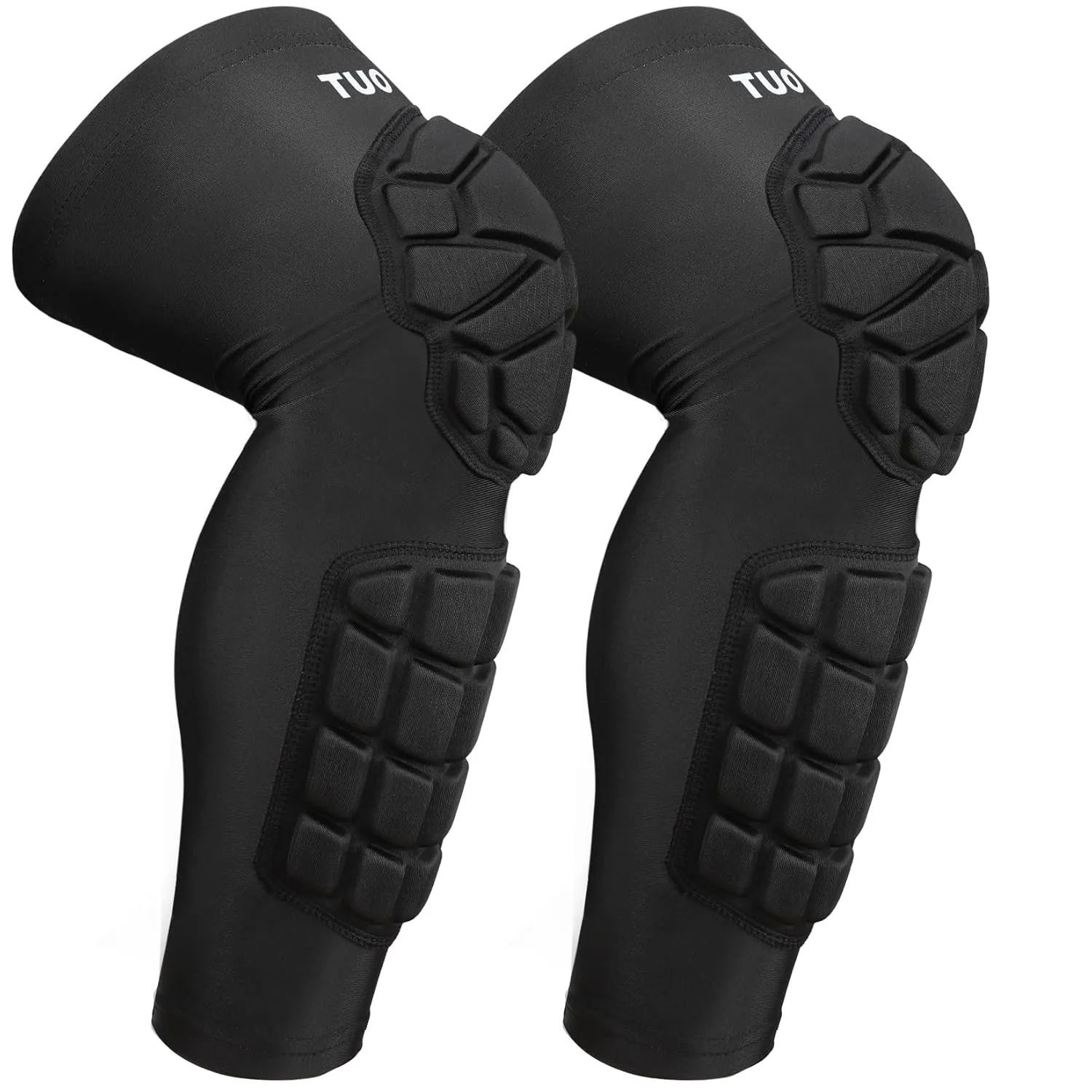 Knee Pad Protective Calf Shin Guards For Adult Youth Leg Compression Sleeve Pad For Football Basketball Volleyball Soccer Protective Gear Calf Support Cuff With Anti-Slip Strip (2 Pack)