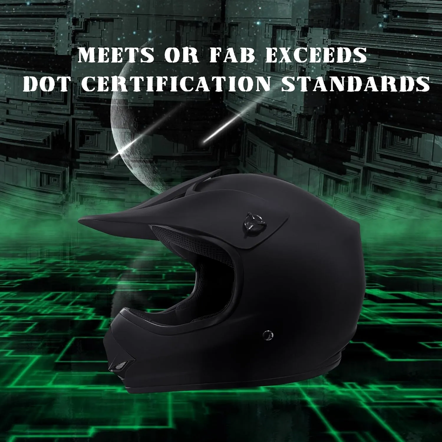 KRN Youth Kids Off-Road Helmet KY-B12 ATV Helmet DOT Approved- Motorcycle Motocross Dirt Bike Helmet