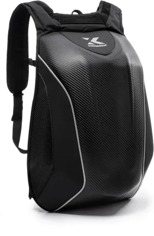 KRONOX Hardshell Motorcycle Backpack for Men & Women - Protective No-Drag Helmet Bag, Fits 15-Inch Laptop, Reflective Riding Gear for Commute & Travel