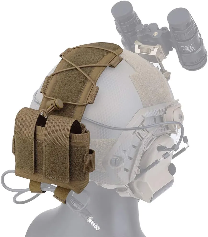 KRYDEX Tactical Helmet Pouch Battery Box Counterweight Pouch Remote Battery Helmet Accessory Storage Bag with Hook and Loop for Tactical Helmet
