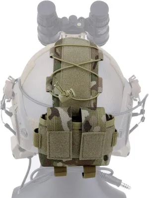 KRYDEX Tactical Helmet Pouch Battery Box Counterweight Pouch Remote Battery Helmet Accessory Storage Bag with Hook and Loop for Tactical Helmet