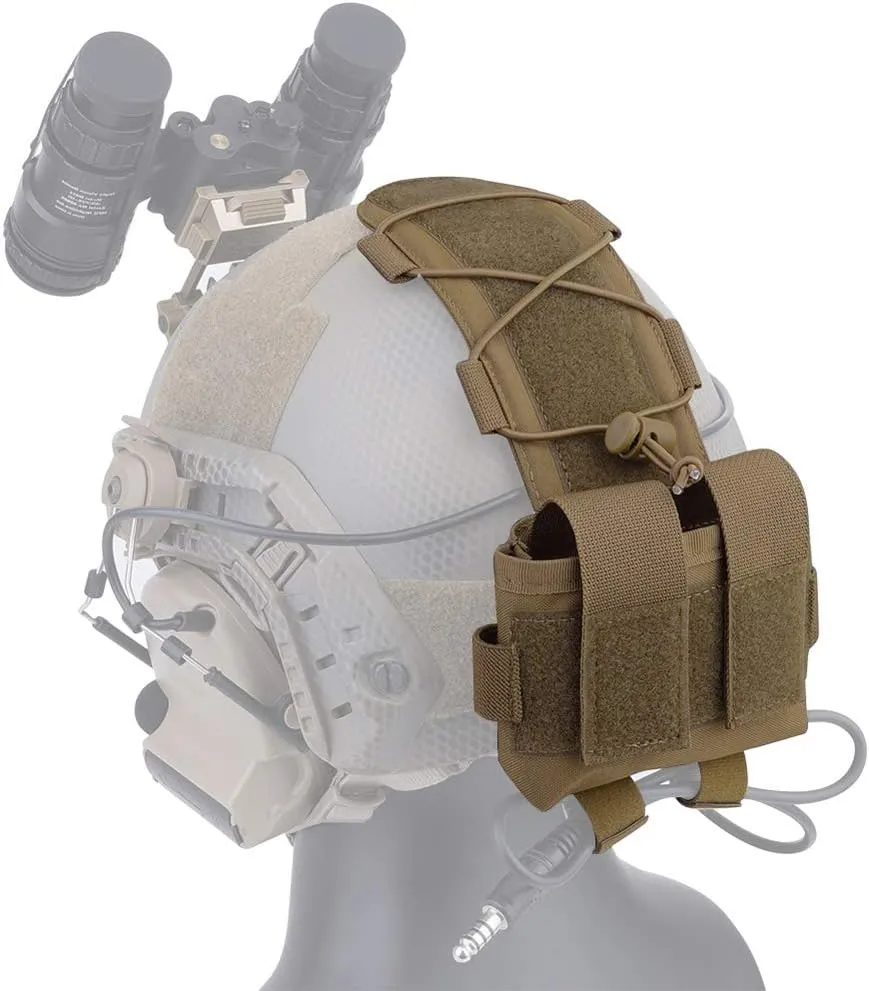 KRYDEX Tactical Helmet Pouch Battery Box Counterweight Pouch Remote Battery Helmet Accessory Storage Bag with Hook and Loop for Tactical Helmet