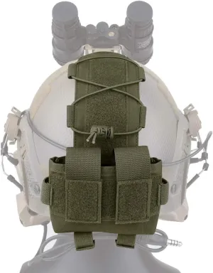 KRYDEX Tactical Helmet Pouch Battery Box Counterweight Pouch Remote Battery Helmet Accessory Storage Bag with Hook and Loop for Tactical Helmet