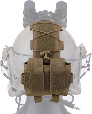 KRYDEX Tactical Helmet Pouch Battery Box Counterweight Pouch Remote Battery Helmet Accessory Storage Bag with Hook and Loop for Tactical Helmet