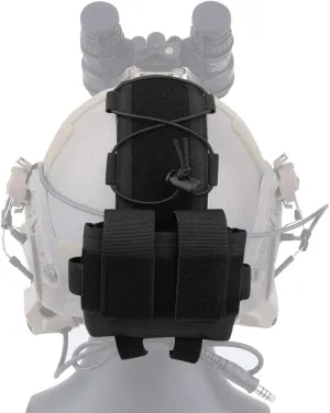 KRYDEX Tactical Helmet Pouch Battery Box Counterweight Pouch Remote Battery Helmet Accessory Storage Bag with Hook and Loop for Tactical Helmet