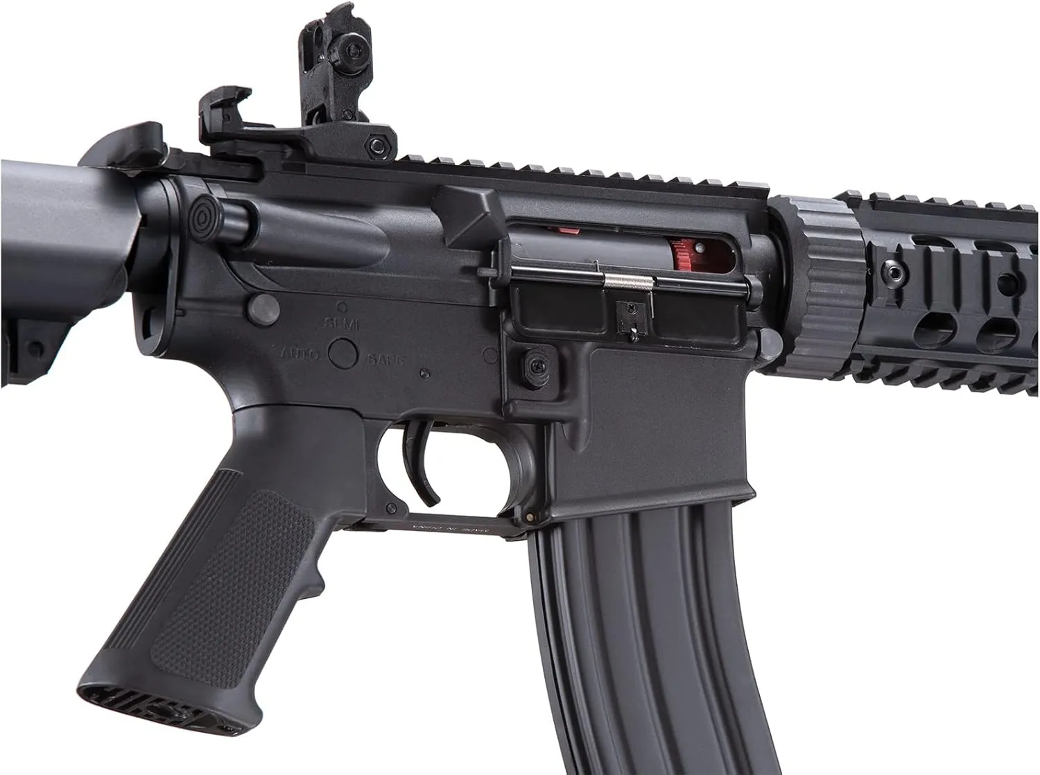 Lancer Tactical Gen 2 Durable Airsoft Gun SD M4 Polymer- Full/Semi-Auto Piactinny Rail AEG Rifle with 0.20g BBS, Charger and Battery