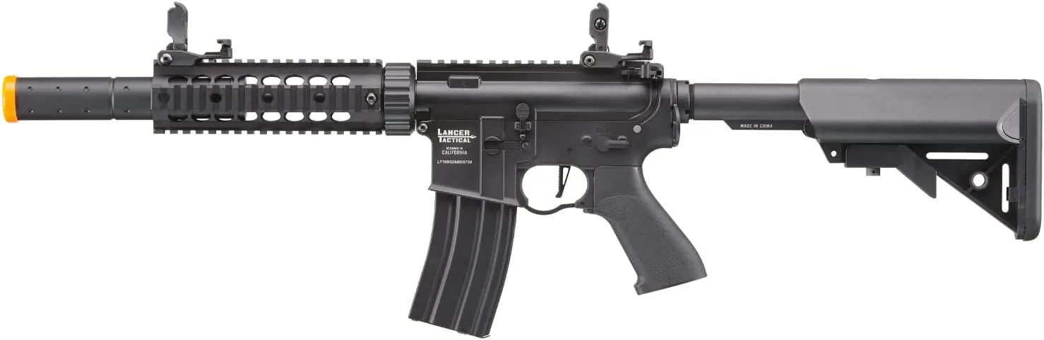Lancer Tactical Gen 2 Proline Combo Full Steel Airsoft AEG Rifle Gun SD M4 GEN 2 Fast Trigger & Mosfet (Battery & Charger Included)