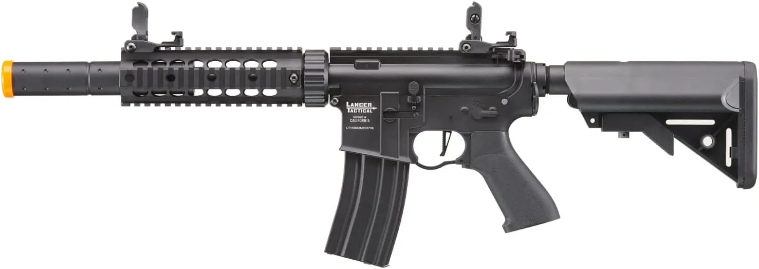 Lancer Tactical Gen 2 Proline Combo Full Steel Airsoft AEG Rifle Gun SD M4 GEN 2 Fast Trigger & Mosfet (Battery & Charger Included)