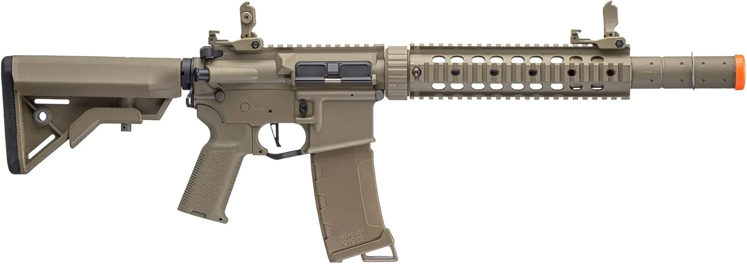 Lancer Tactical Gen 3 M4 SD Nylon Polymer Airsoft AEG Gun with Programmable Fast Trigger & Mosfet