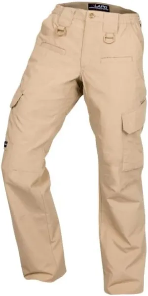 LAPG Women's Uniform Tactical Pants, Elastic Waistband, Mid Rise, Relaxed Fit, Durable Work Training Cargo Pants for Women
