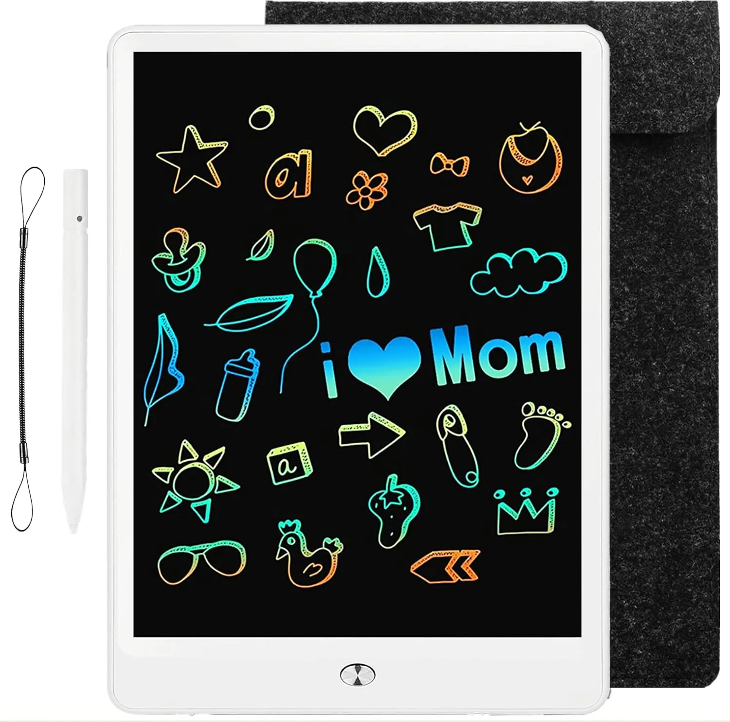 LCD Drawing Pad 10Inch for Kids with Bag,Digital Notebook & Notepad for Adult,Scribbler Board Note Book and Note pad,Colorful Writing Tablet for Boy Girl at Home,School and Office