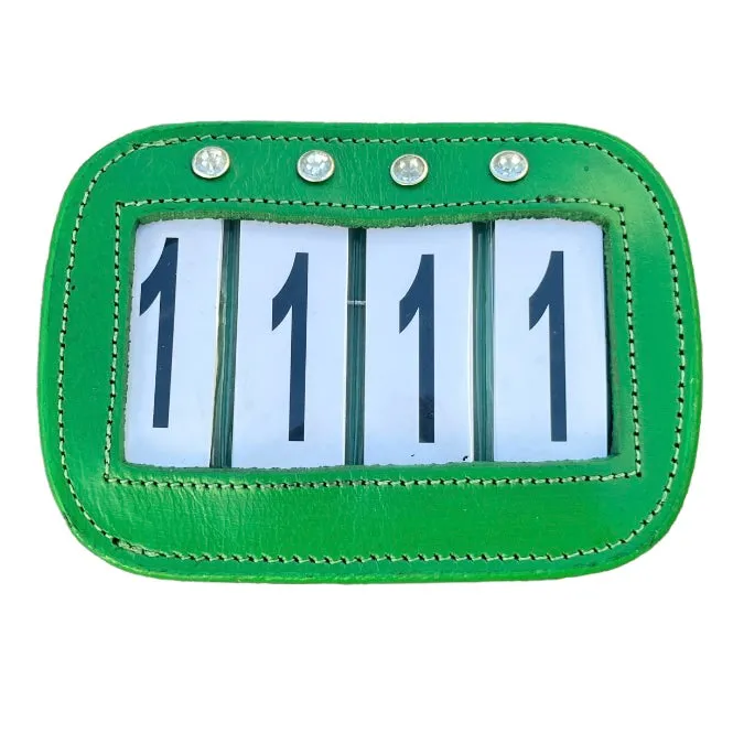 Leather Saddle Pad Number Holders - 4 number