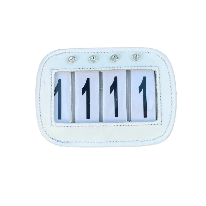 Leather Saddle Pad Number Holders - 4 number