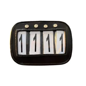 Leather Saddle Pad Number Holders - 4 number