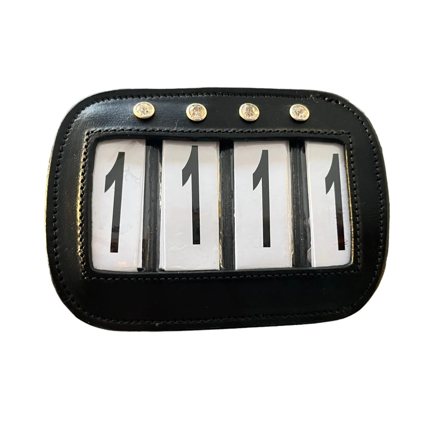 Leather Saddle Pad Number Holders - 4 number
