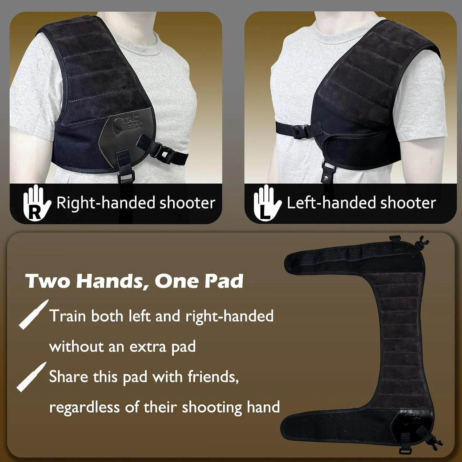 Leather Shoulder Pad for Shooting Recoil Pad Rifle Men Protective Vest Shields Pads Padding for Shotgun Range Hunting