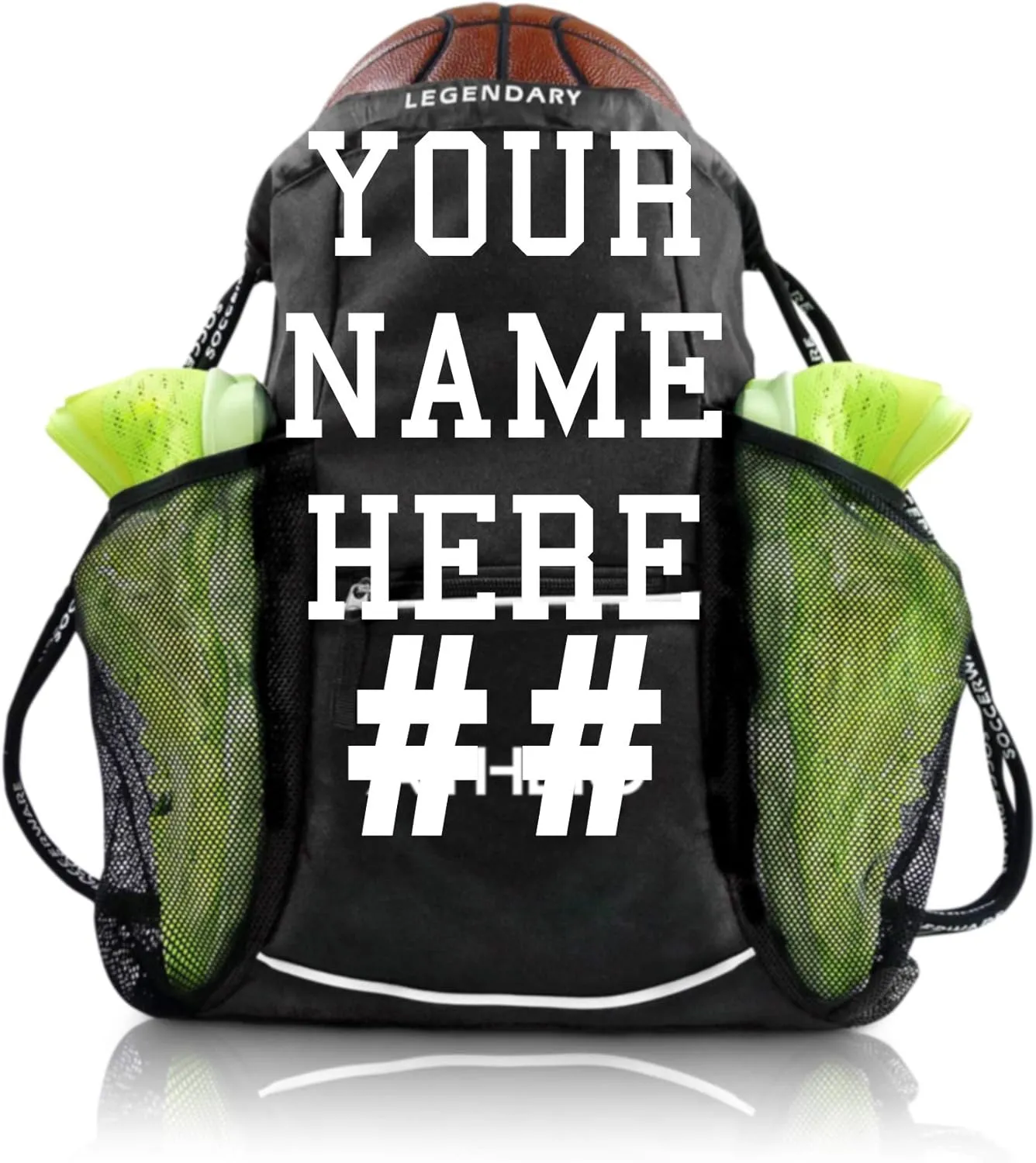 Legendary Drawstring Gym Bag - Waterproof | For Sports & Workout Gear | XL Capacity | Heavy-Duty Sackpack Backpack