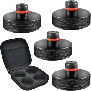 Lifting Jack Pad Compatible with Tesla Model 3/Y/S/X 2016-2023 Rubber Jack Pad Adapter Tool with Portable Storage Bag Accessories Protect Battery Chassis Black(4 Pcs)