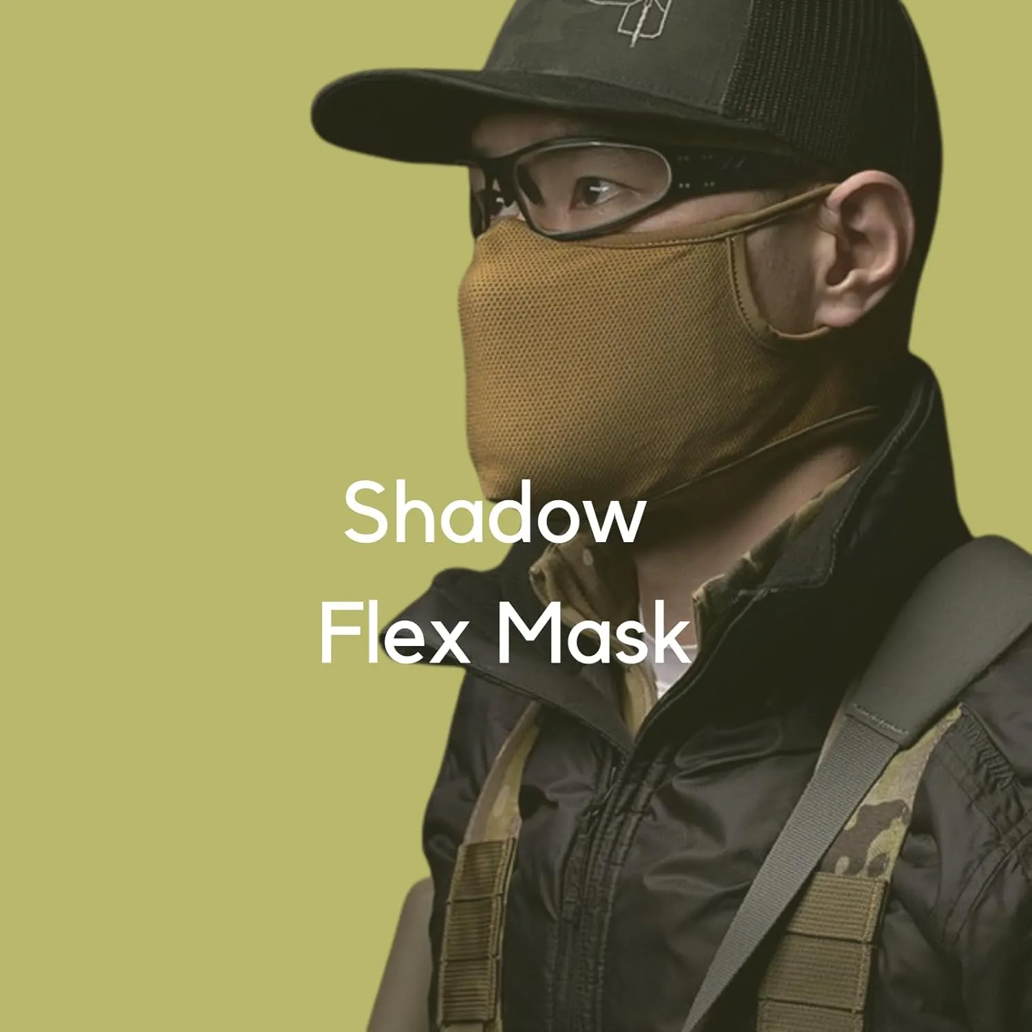 Light Fit Tactical Mask, Wraparound Soft Quick-Dry Fabric with Earloop, Detachable 3D Hold Silicone Liner with Breathable Holes, Absorbs Impact, Anti-dust Airsoft Half Face Shield