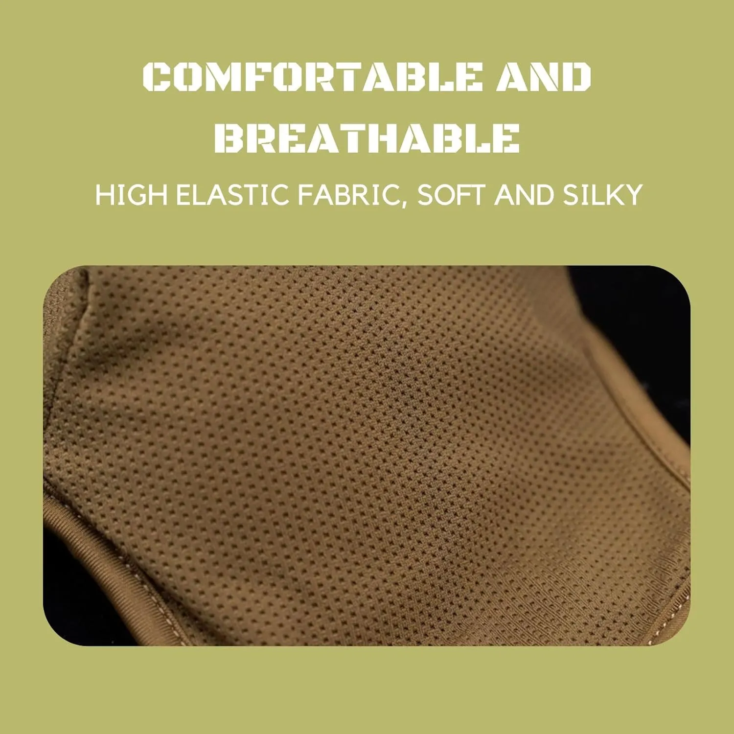 Light Fit Tactical Mask, Wraparound Soft Quick-Dry Fabric with Earloop, Detachable 3D Hold Silicone Liner with Breathable Holes, Absorbs Impact, Anti-dust Airsoft Half Face Shield