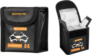 Lipo Battery Safe Bag Fireproof Safety Charging Storage Bag For DJI Mini 4 Pro/Mini 3 Pro Drone Accessories (Medium - for 2pcs batteries)