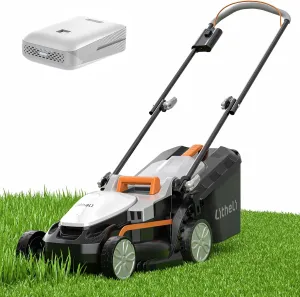Litheli Cordless Lawn Mower 13 Inch, U20 Handy  20V Electric Lawn Mowers for Garden, Yard and Farm, 5 Heights Adjustment, Light Weight,4.0Ah Portable Battery Included