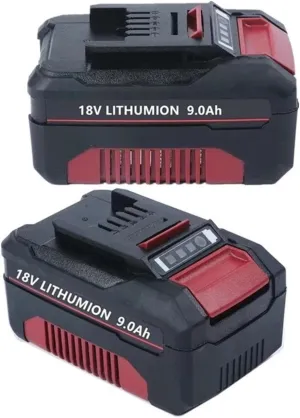 Lithium Battery 18V 9000mAh Lithium-ionen Akku 4511481，Compatible for Einhell，18-Volt Power X-ändern Cordless Power Tools, Ozito(2pcs)