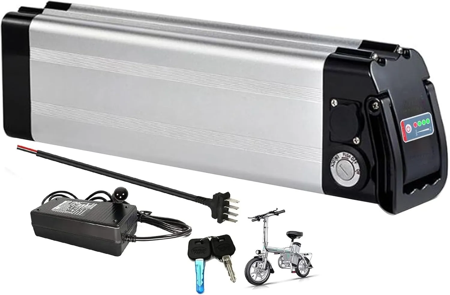 Lithium-Ion Ebike Battery 36V 48V 15AH 17.5AH 18AH 19.2AH 20AH with Charger for 250W-800W Motors(48V 17.5Ah 20Ah)