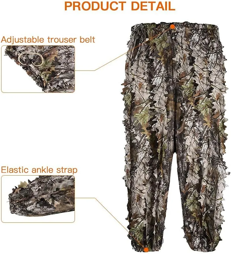 LOOGU Hunting Ghillie Suit, 3D Leafy Camo Suit Military and Shooting Accessories Tactical Gear Clothing