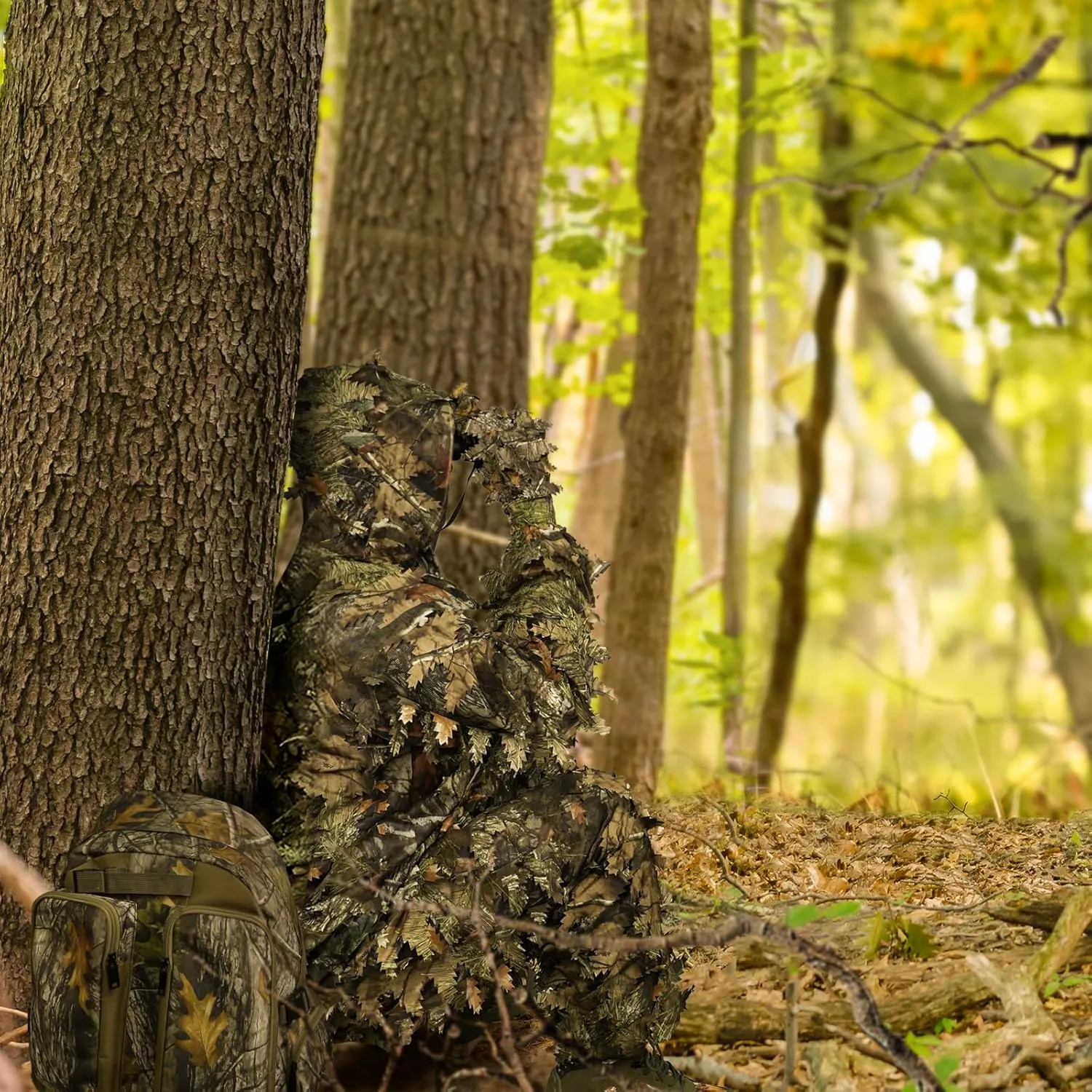 LOOGU Hunting Ghillie Suit, 3D Leafy Camo Suit Military and Shooting Accessories Tactical Gear Clothing