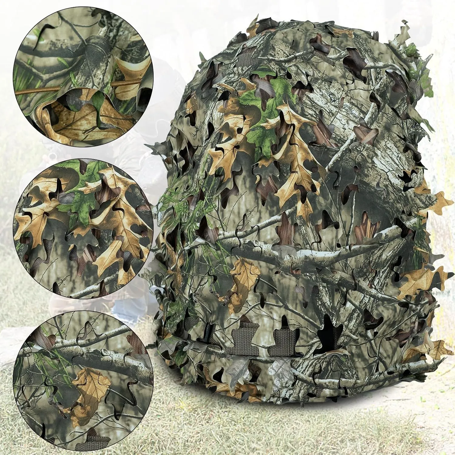 LOOGU Tactical Backpack Cover, Breathable Mesh Camo Camouflage Pack Cover Great for Tactical Military Gear Combat (Backpack Not Included)