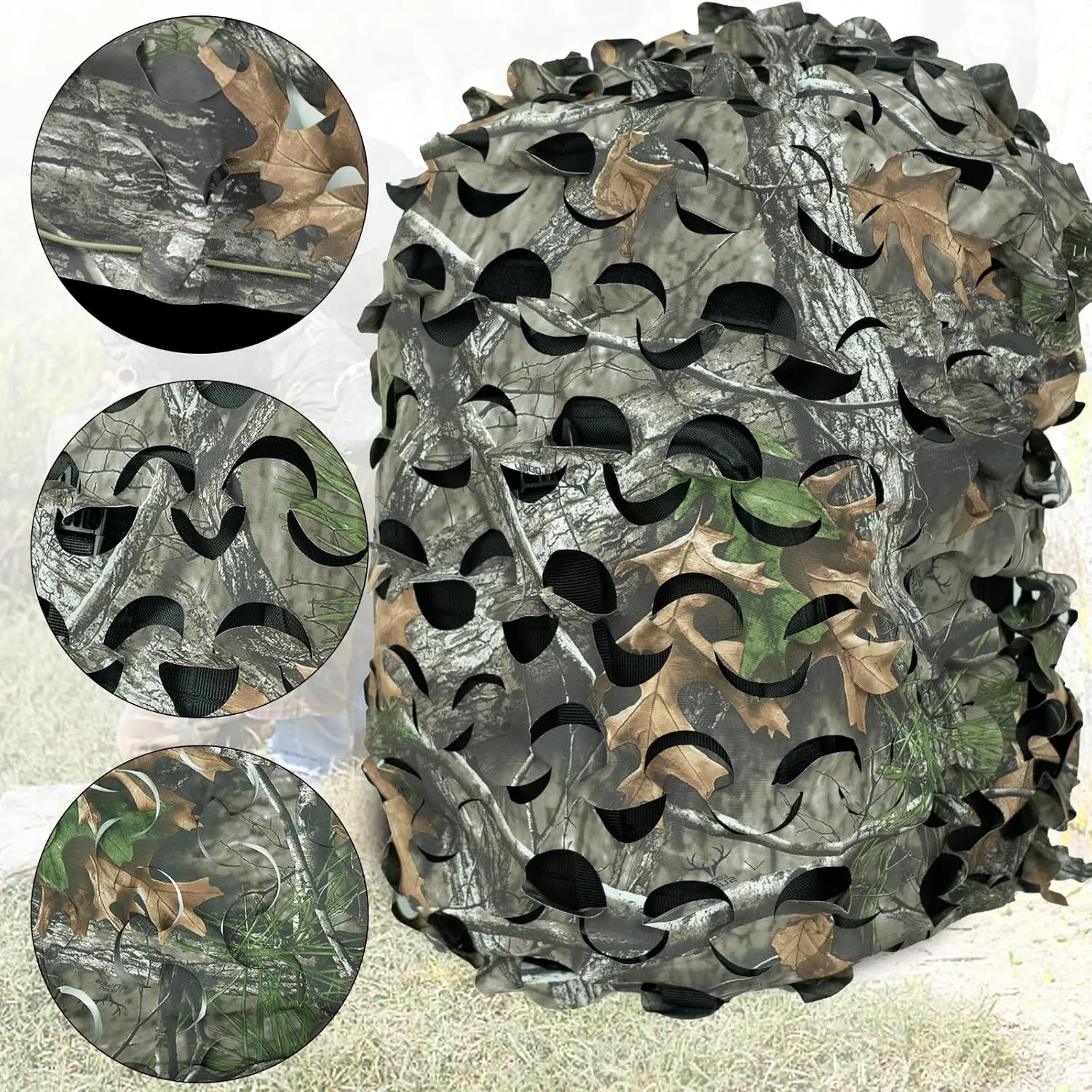 LOOGU Tactical Backpack Cover, Breathable Mesh Camo Camouflage Pack Cover Great for Tactical Military Gear Combat (Backpack Not Included)