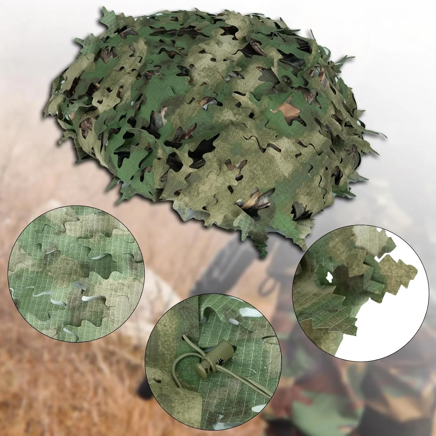 LOOGU Tactical Backpack Cover, Breathable Mesh Camo Camouflage Pack Cover Great for Tactical Military Gear Combat (Backpack Not Included)