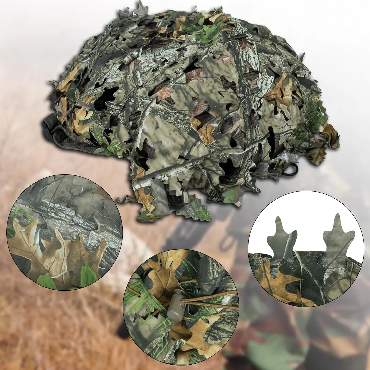 LOOGU Tactical Backpack Cover, Breathable Mesh Camo Camouflage Pack Cover Great for Tactical Military Gear Combat (Backpack Not Included)