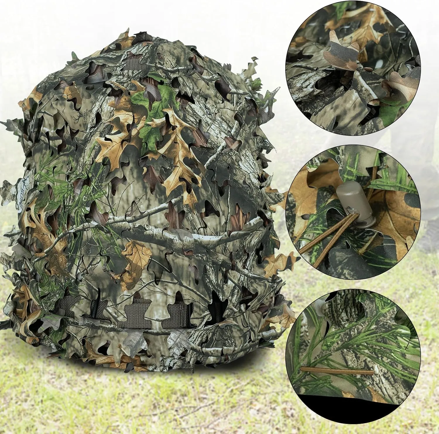 LOOGU Tactical Backpack Cover, Breathable Mesh Camo Camouflage Pack Cover Great for Tactical Military Gear Combat (Backpack Not Included)